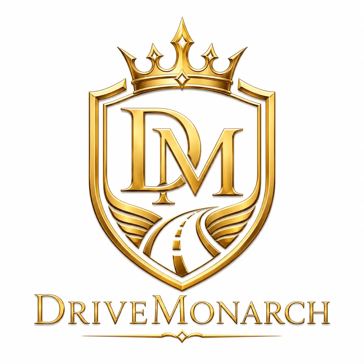 DriveMonarch luxury car rental logo in Bucharest, Romania